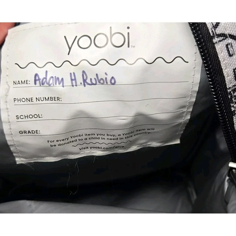 Yoobi Marvel Black White Superheroes Insulated Lunch Bag